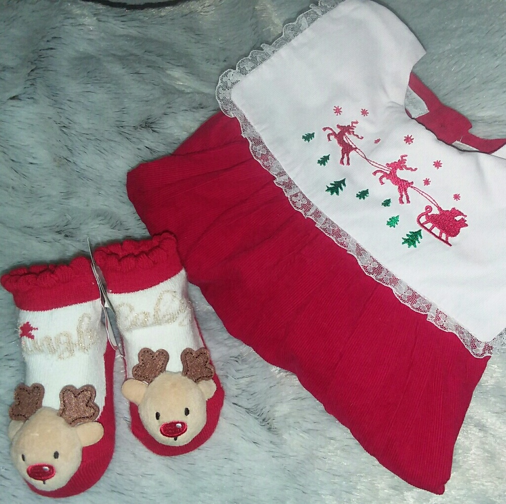 CARRIAGE BOUTIQUE BABY  HOLIDAY DRESS Sz 9M🎈